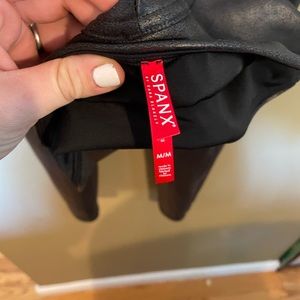 Never worn Spanx faux leather leggings